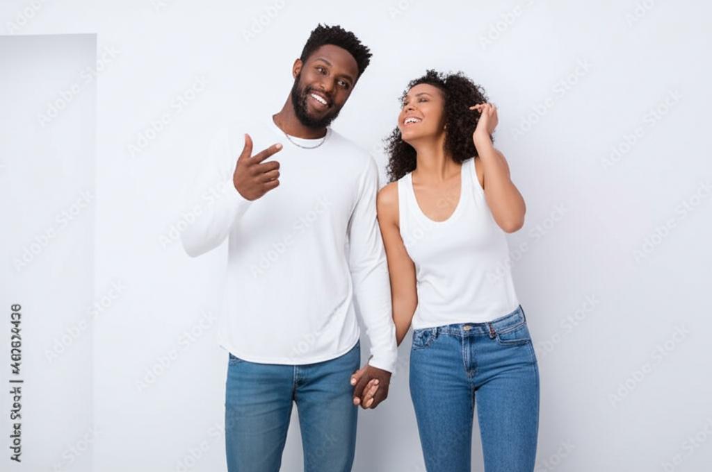 Happy couple smiling and holding hands, representing improved relationship after using the product