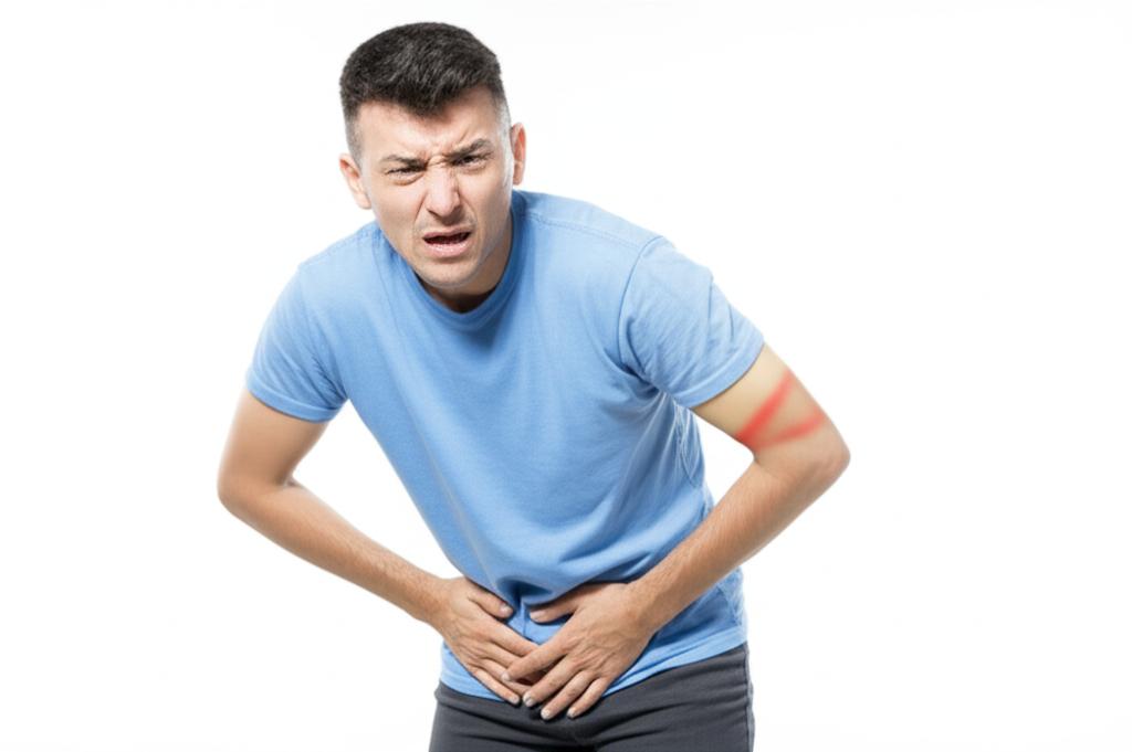 man feeling cold and tired with prostate discomfort