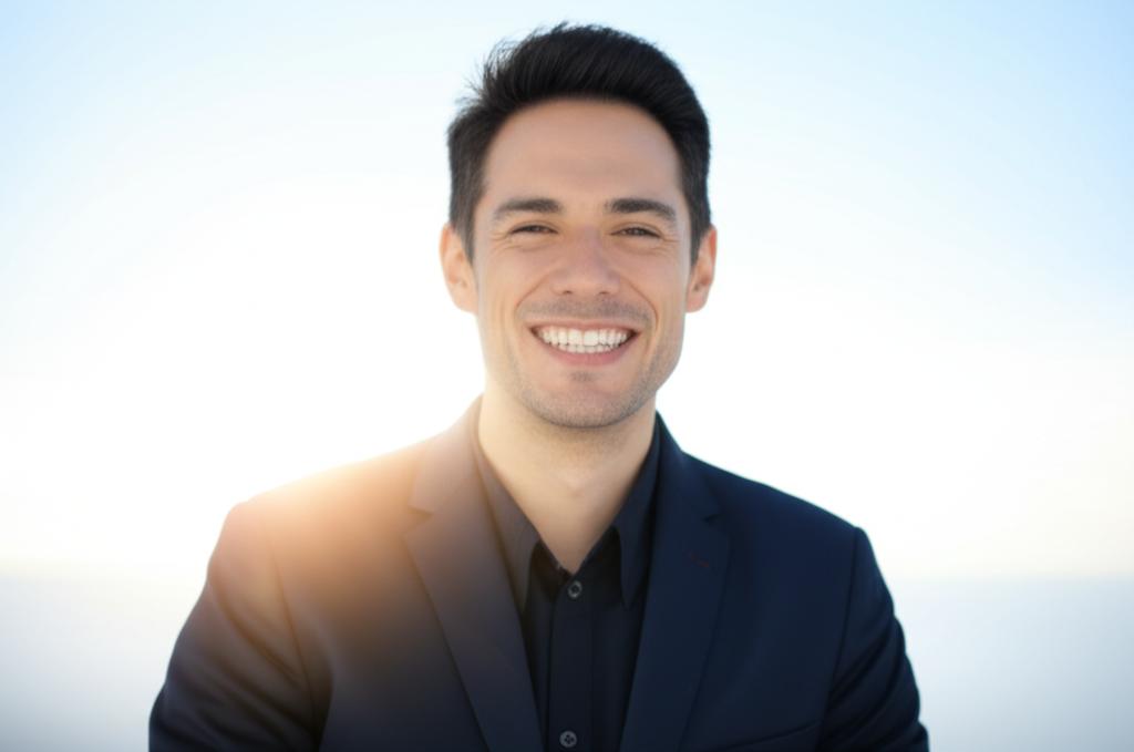 man looking confident and energetic
