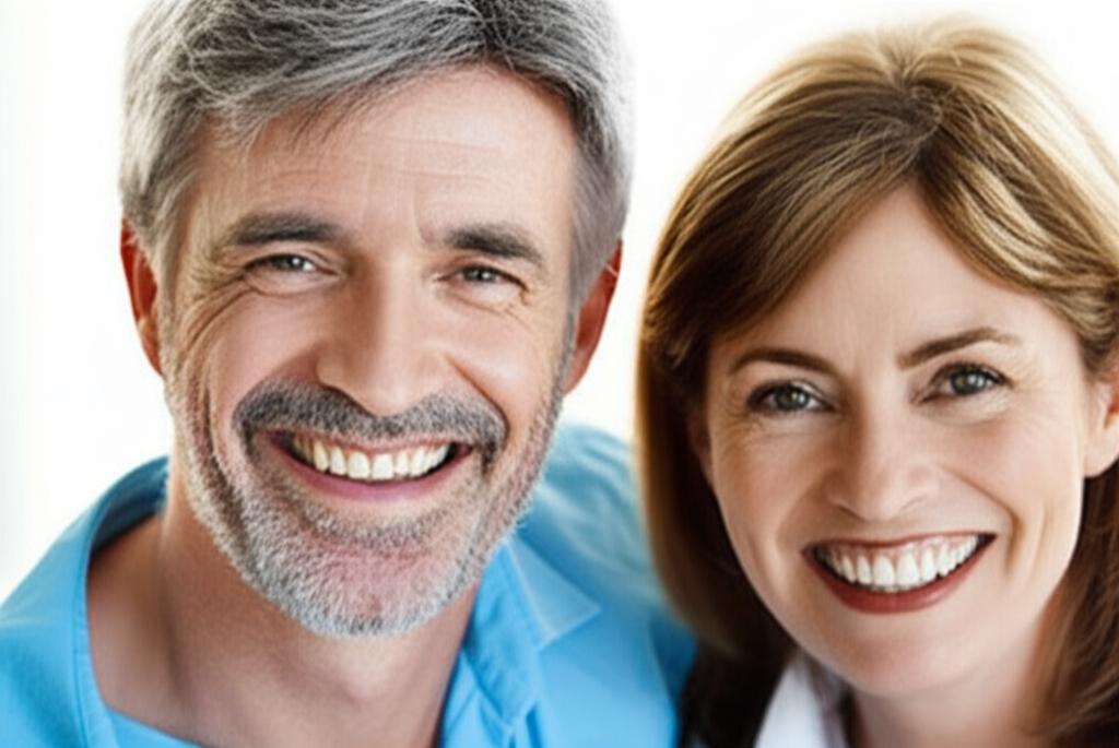Happy man with his partner, looking energetic